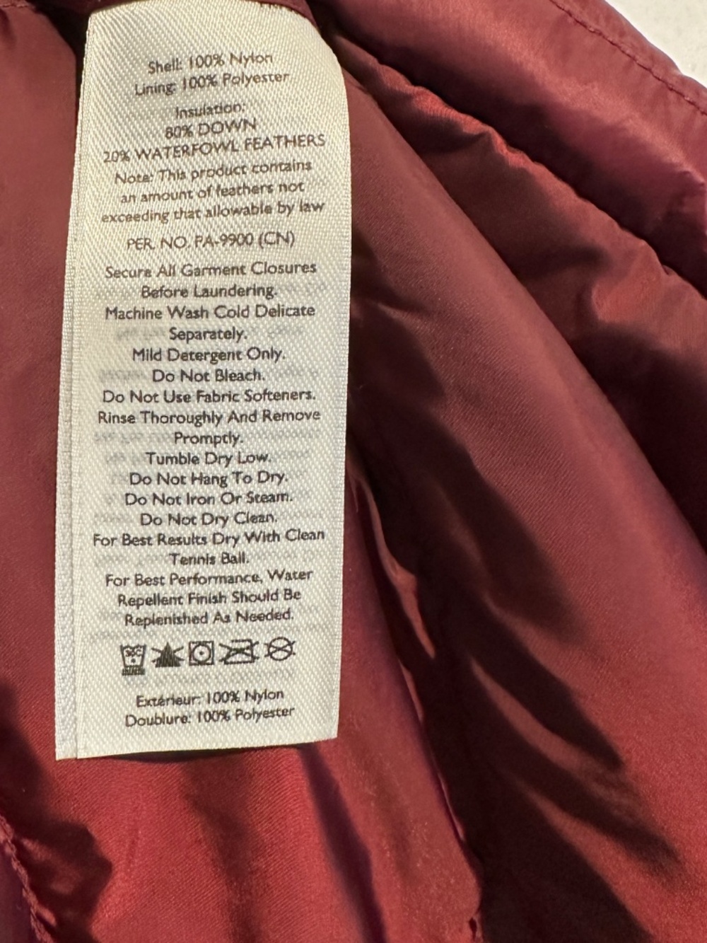 Eddie Bauer 650 Down Puffer Vest Womens PLUS SIZE 2X MAROON -- NEW WITH TAGS - Picture 11 of 11
